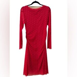 PETIT POIS BY VIVIANA G LADIES RED POLKA DOT DRESS-NWT/ SIZE LARGE- RETAIL $178